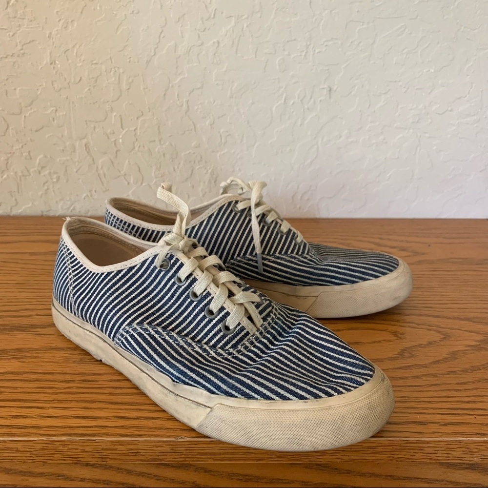 Ralph Lauren RRL Norfolk ticking strip canvas shoe
